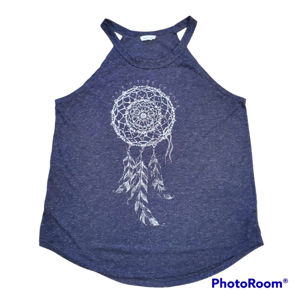 Hippie Chic Boho Rhinestone embellished Tank Top Dream Catcher size Medium